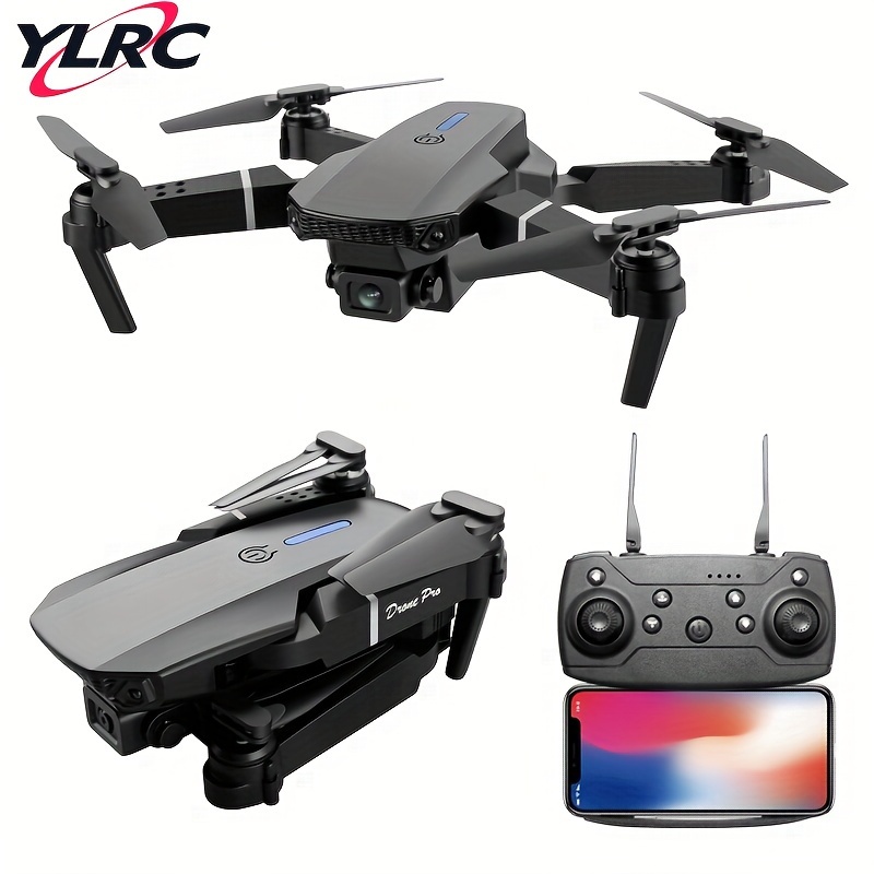 HURRISE Drone 4K HD 50x Zoom Caméra Dual Télécommande 50 Mètres Contrôle  APP Téléphone Portable