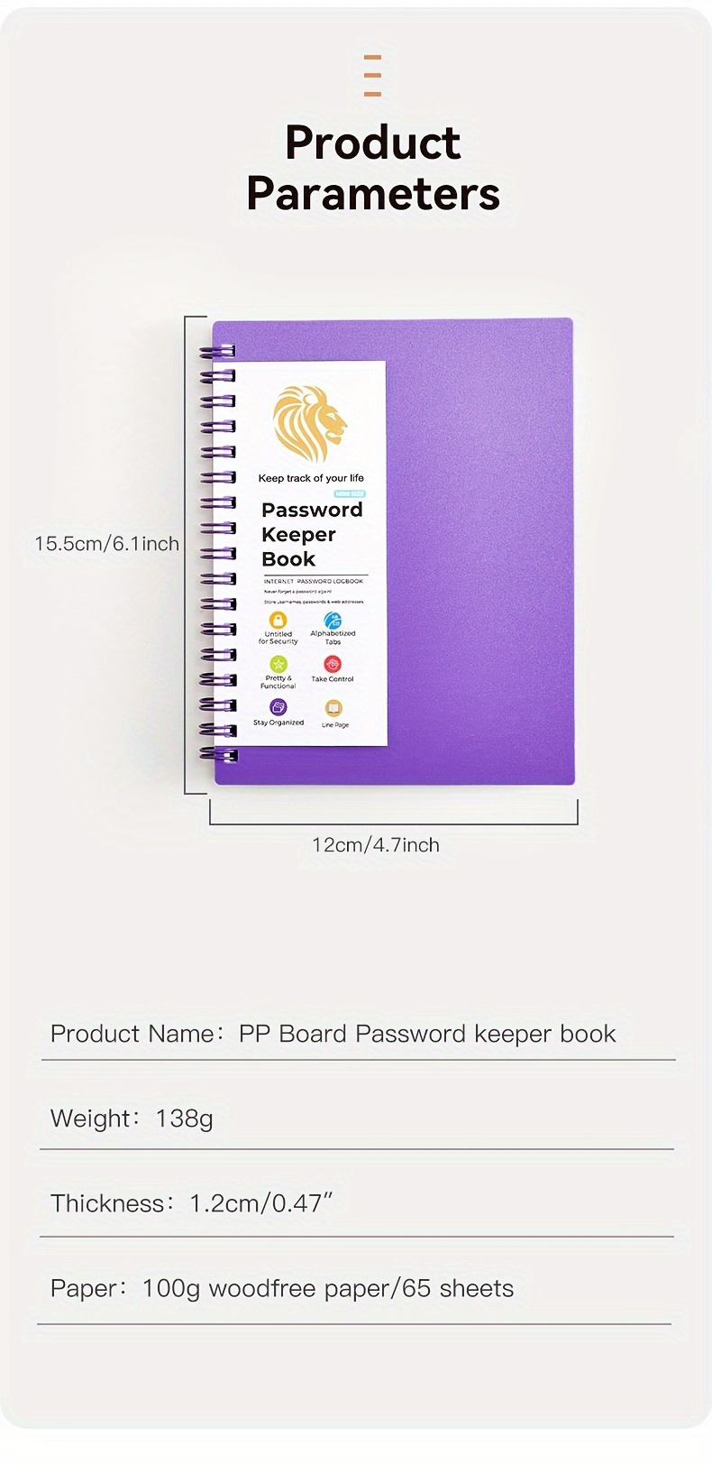 Codebook Tabs Writing Internet Address Password Organizer - Temu