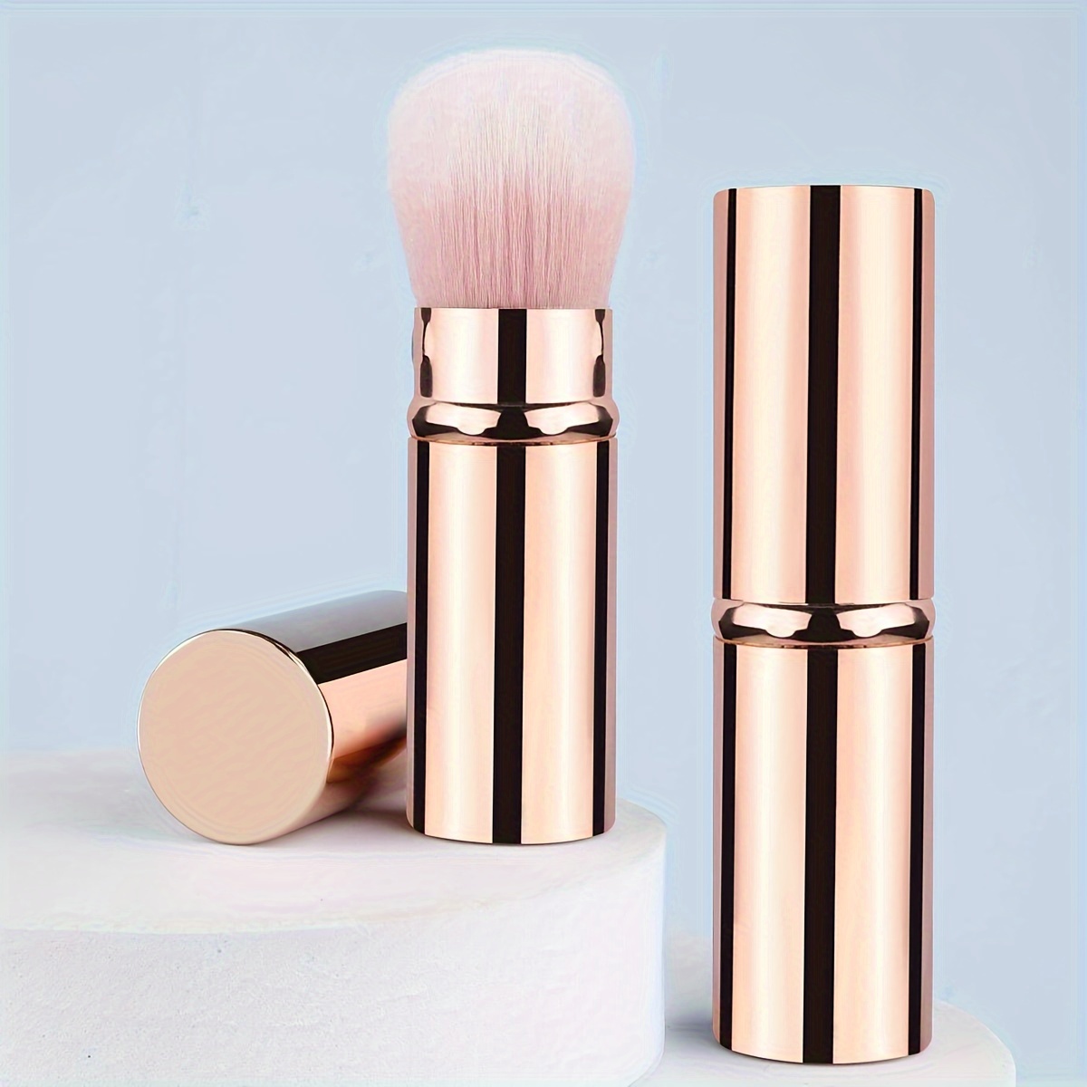

1pc Retractable Kabuki Makeup Brushes, Travel Face Blush Brush, Highlighter Flawless Portable Powder Brush