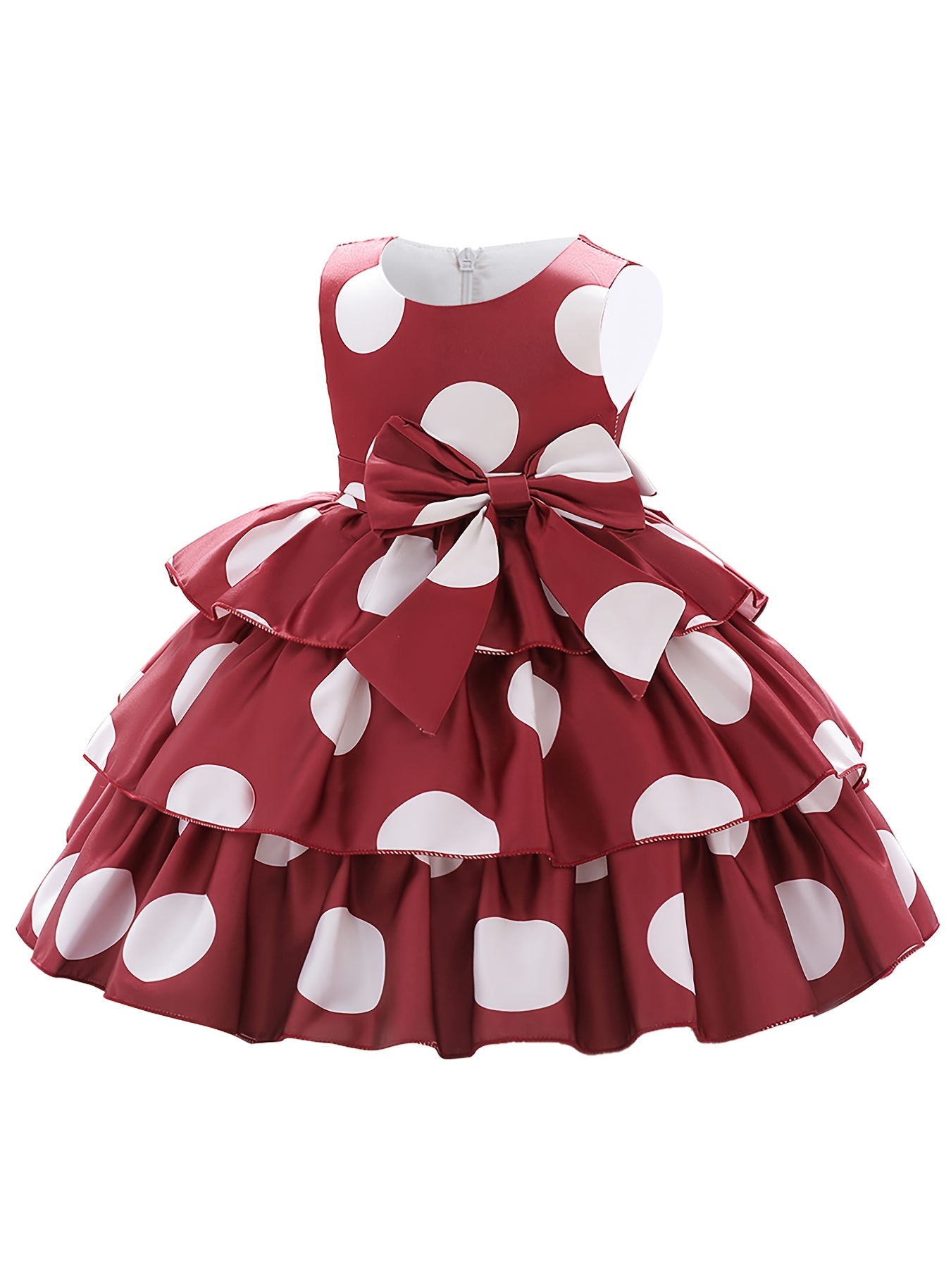 Toddler Girls Sleeveless Princess Dress Modello A Pois - Temu Italy