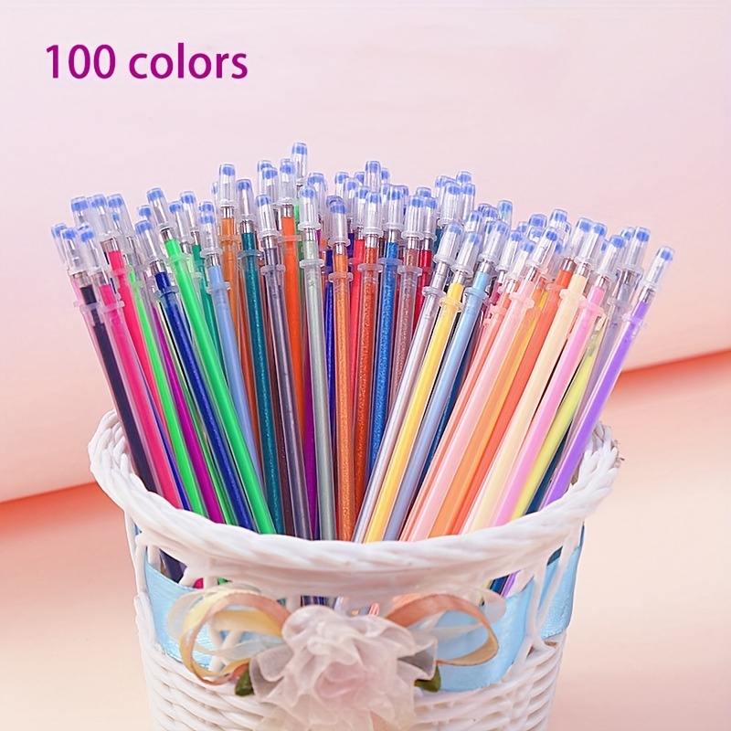 Glitter Gel Pens, 100 Color Glitter Pen Set for India