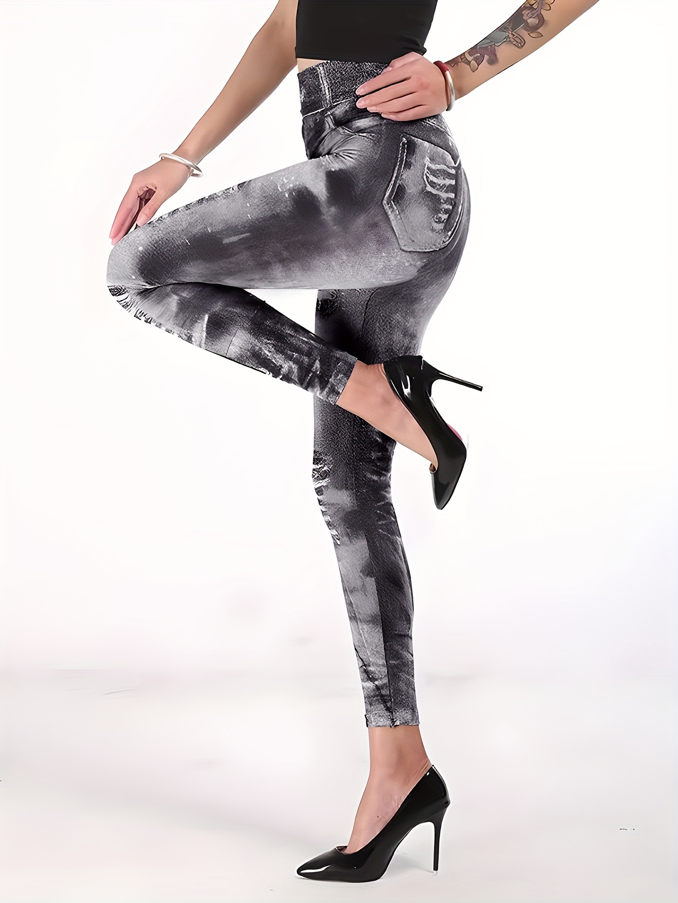 Pantalon Leggings Yoga Femme Avec Talon Femme Fitness Yoga