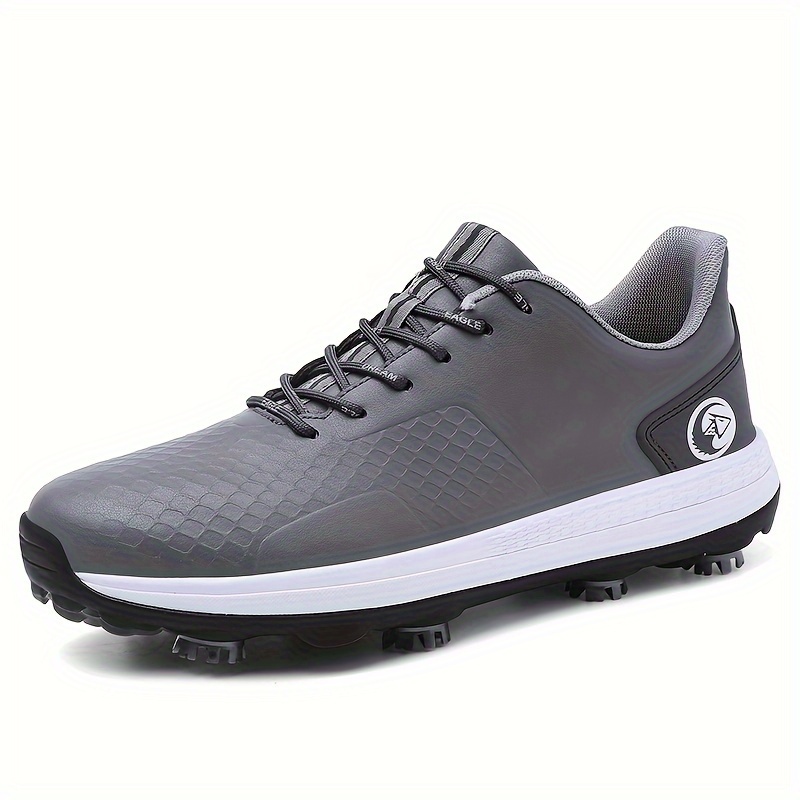 Mens Professional Detachable 8 Spikes Golf Shoes Solid Comfy Non