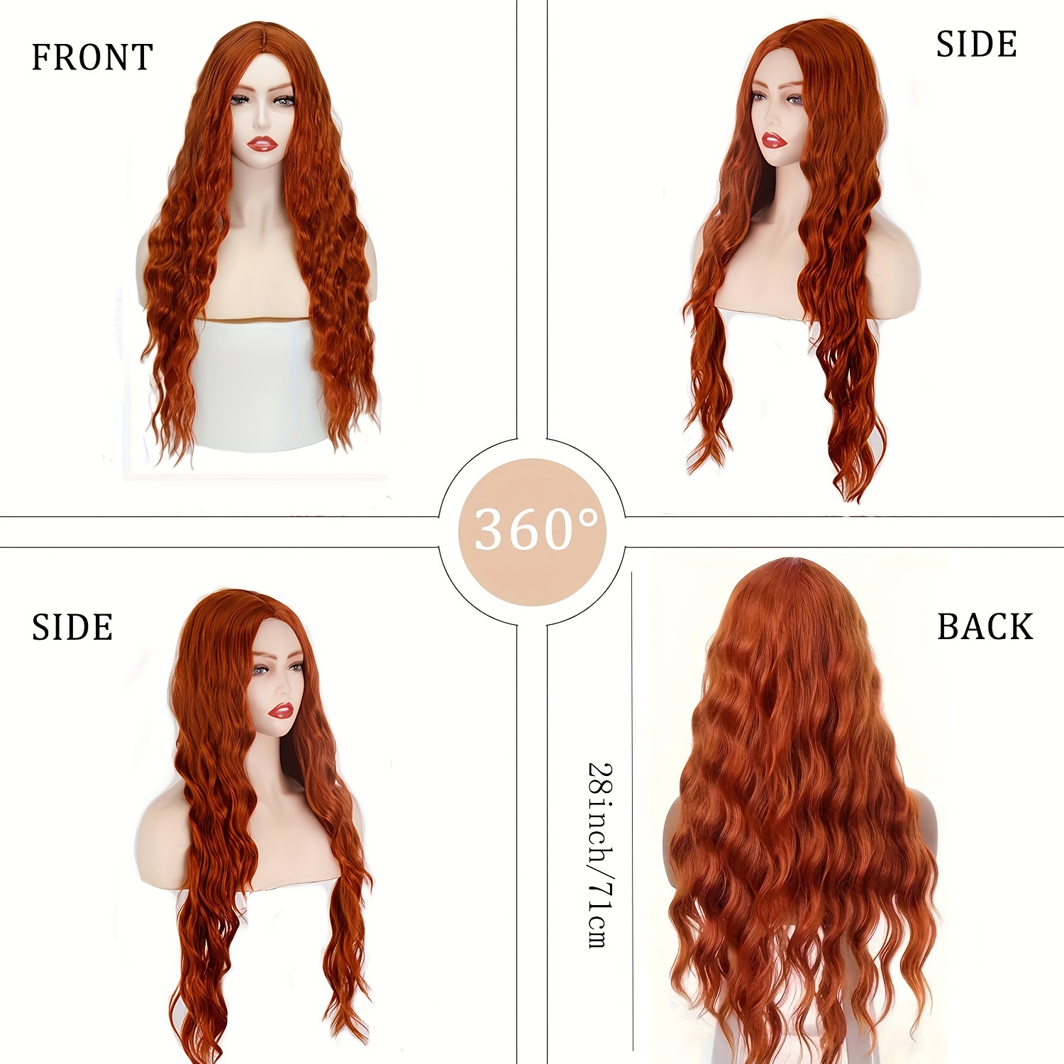 Long curly shop ginger wigs