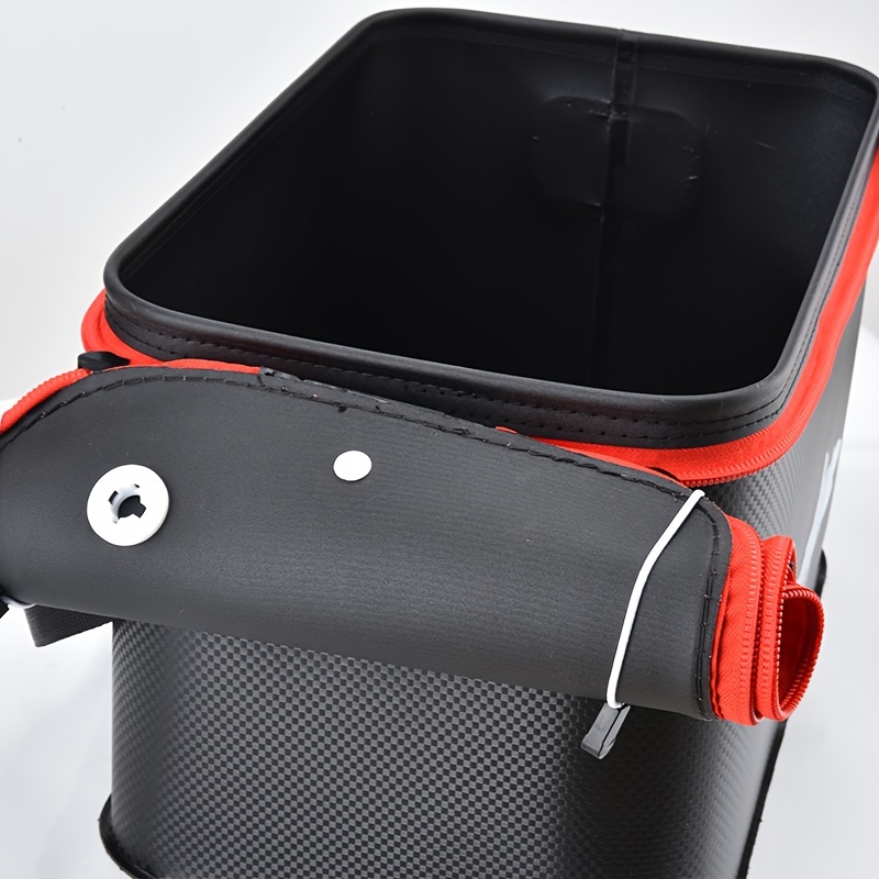 Black Portable Eva Fishing Bag Collapsible Fishing Bucket - Temu
