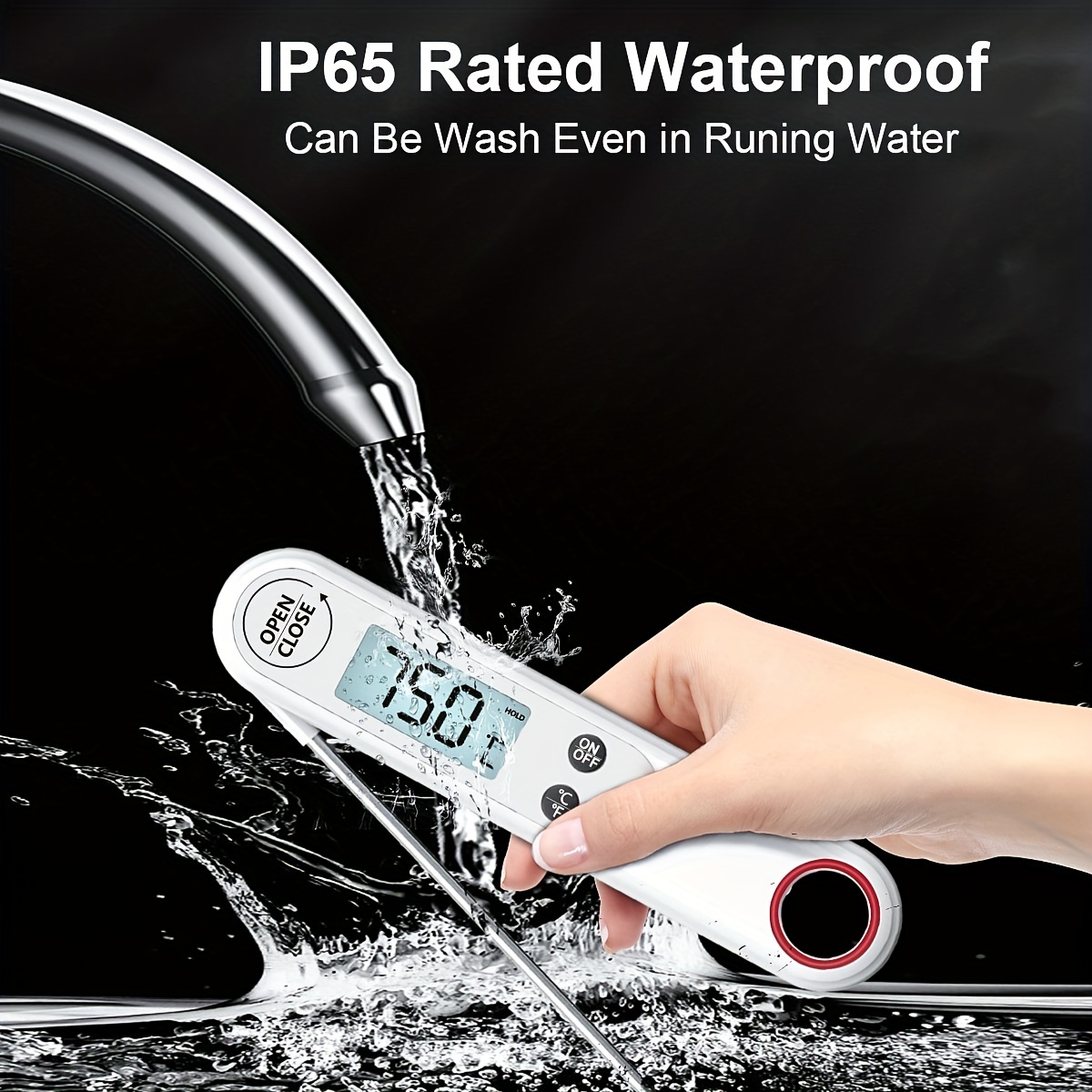 Waterproof Digital Instant Reading Thermometer Ultra fast - Temu