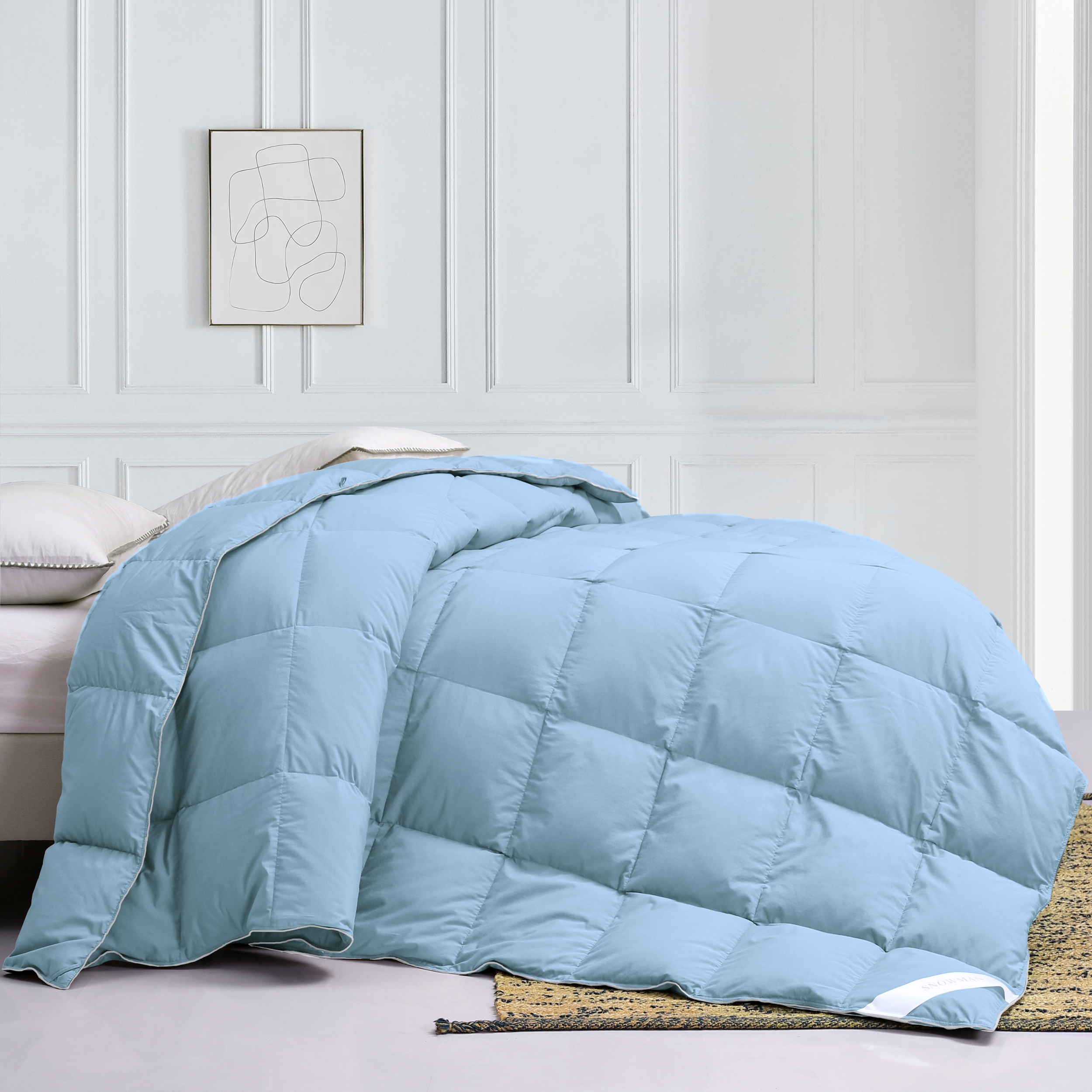 Blue Comforter Season Quilted Ultra Soft Breathable Duvet - Temu