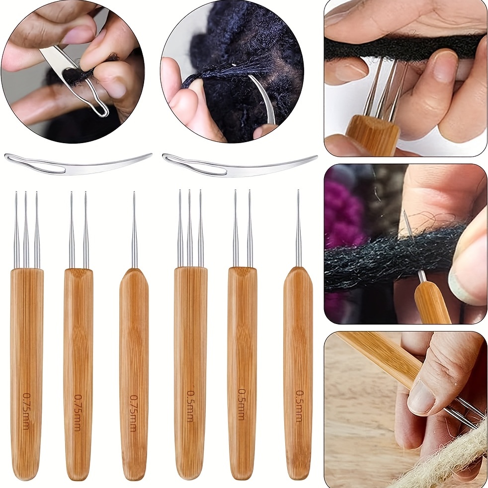Dreadlocks Crochet Hooks Hair Bamboo Handle Crochet Needle - Temu