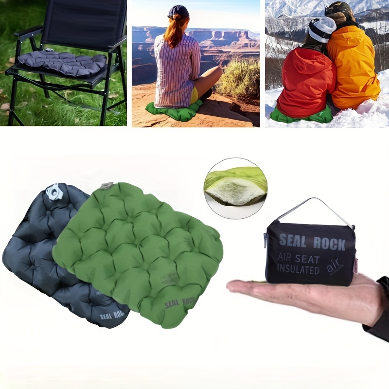  AILLOVCOL Taburete de camping portátil plegable, silla portátil,  mini taburete plegable de pesca para adultos, pesca, senderismo, jardinería  y playa con bolsa de transporte (camuflaje) (azul) : Deportes y Actividades  al