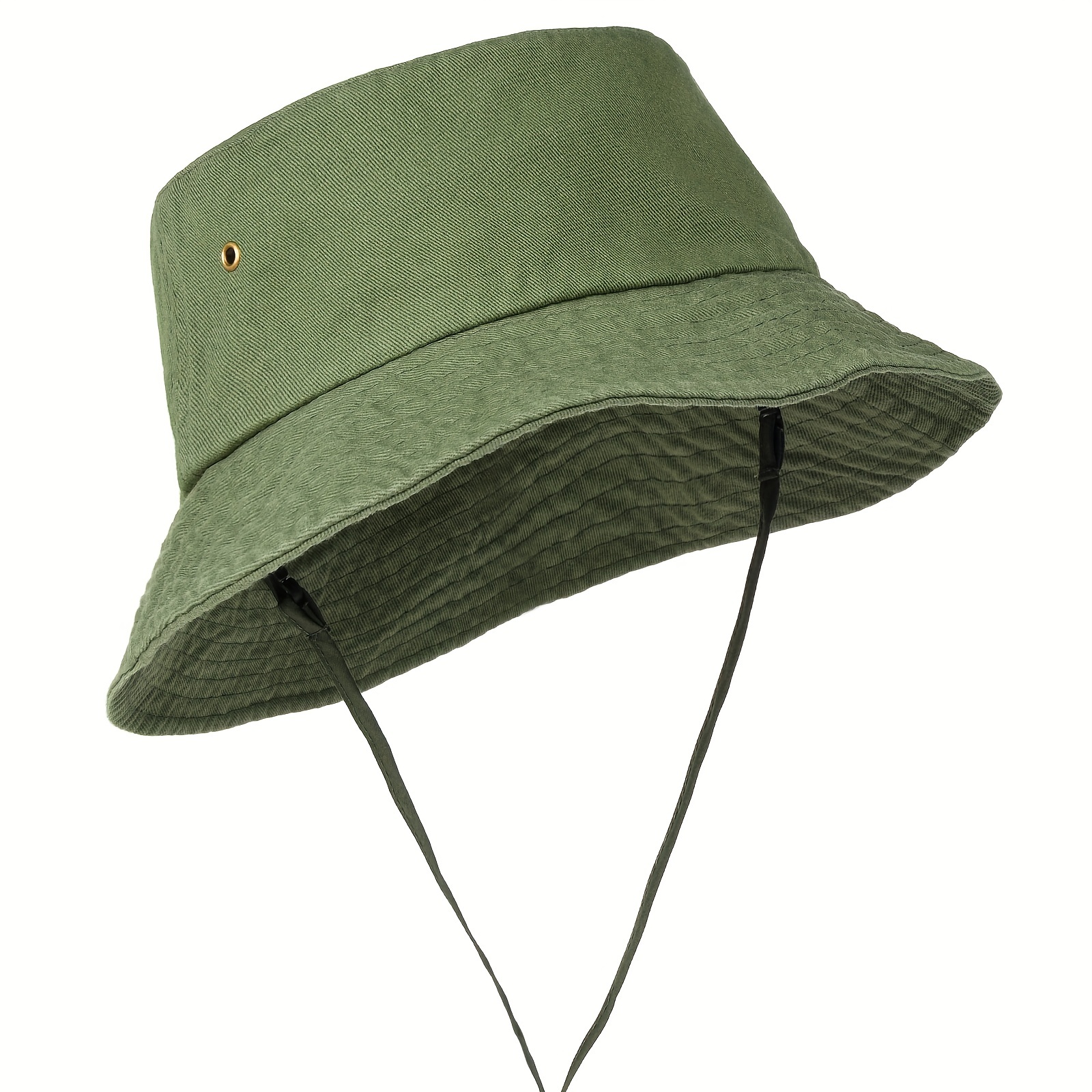 enqiretly Fishing Hat Vintage Japanese Style Men Women Dome Sunproof  Drawstring Outdoor Easy Matching Cap Headgear Accessories Green 