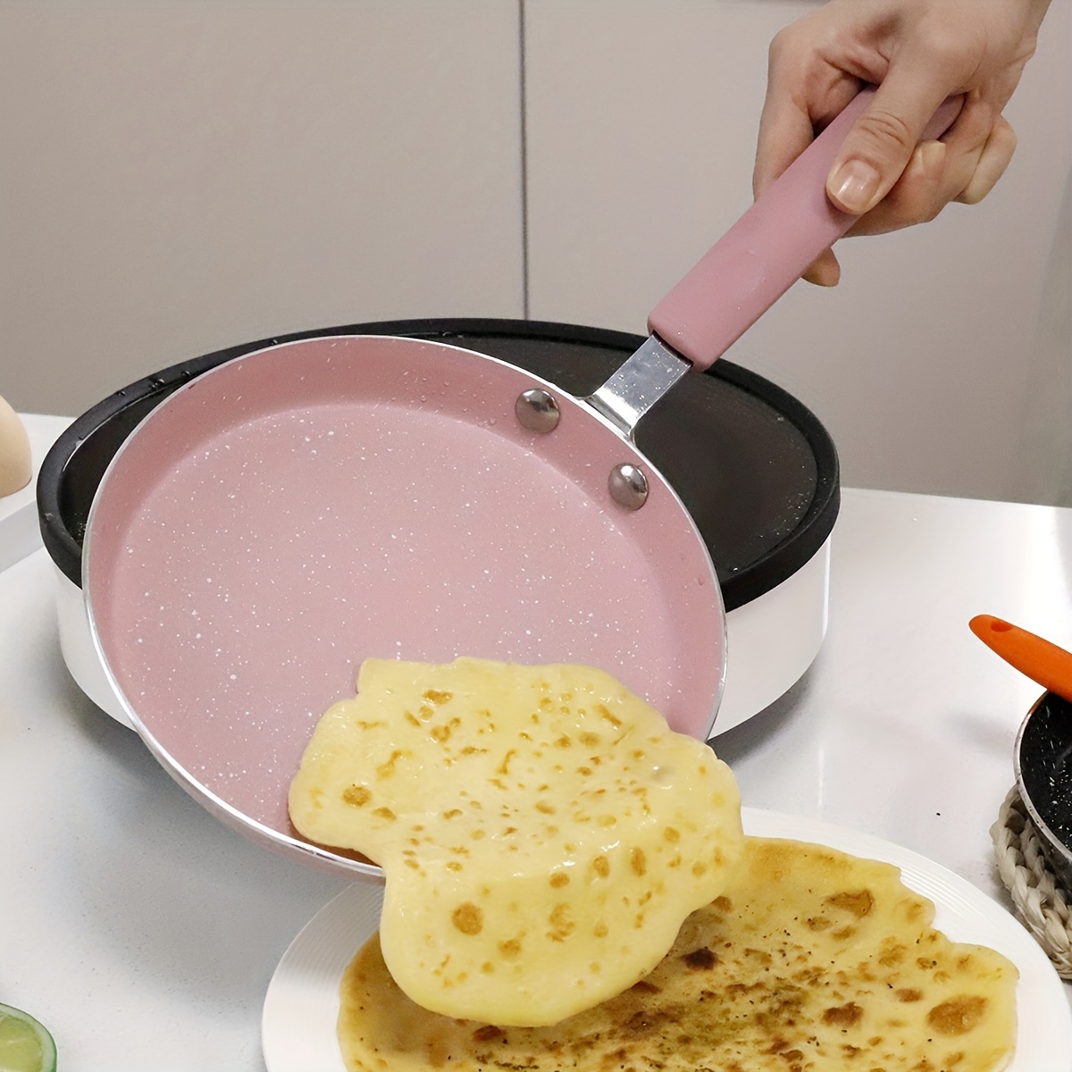 Pancake or Crepe Frying Pan-pink