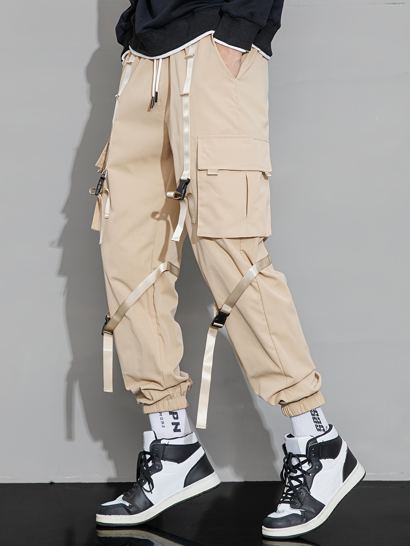 ANDMARY】Back ribbon cargo pants