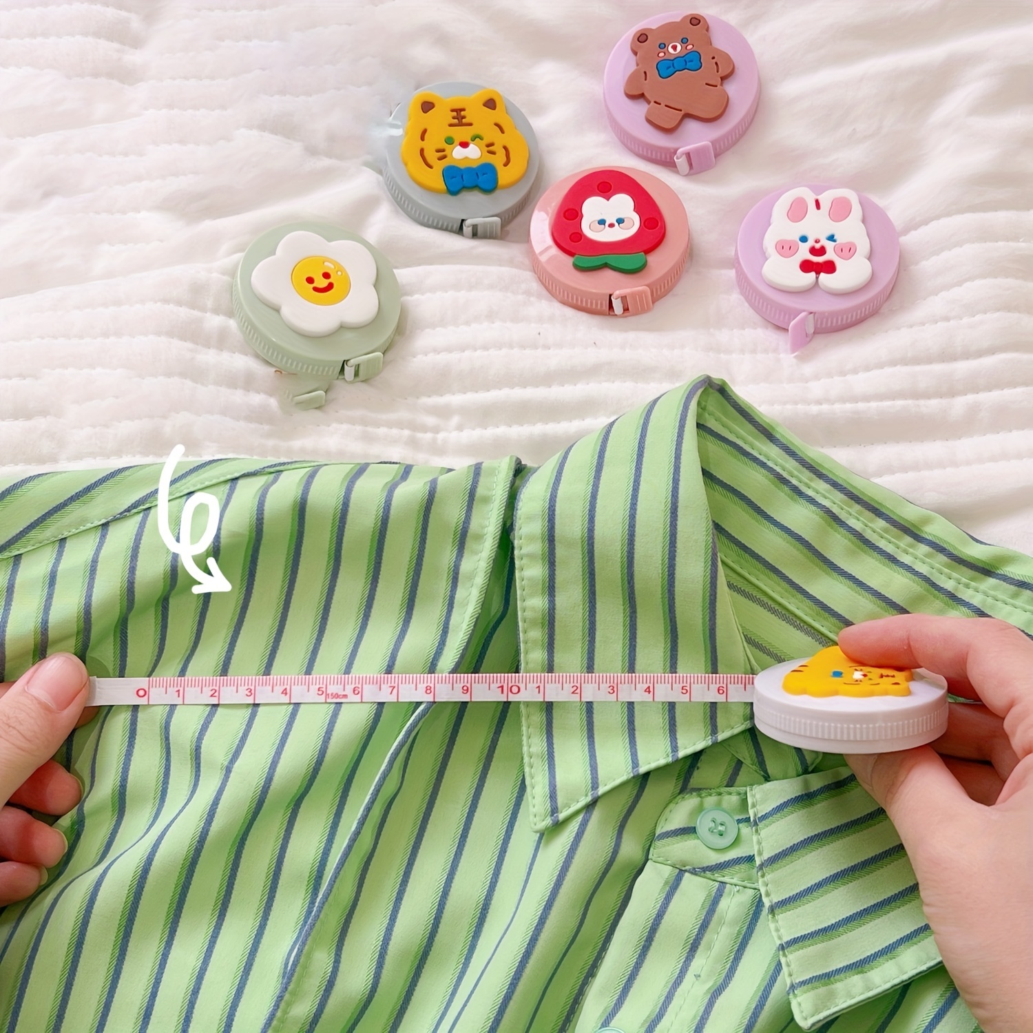 Mini Measuring Tape Cute Cartoon Tape Measuring Three-circumference Ruler  Waist Chest Hip Measuring Tape Cute School Supplies