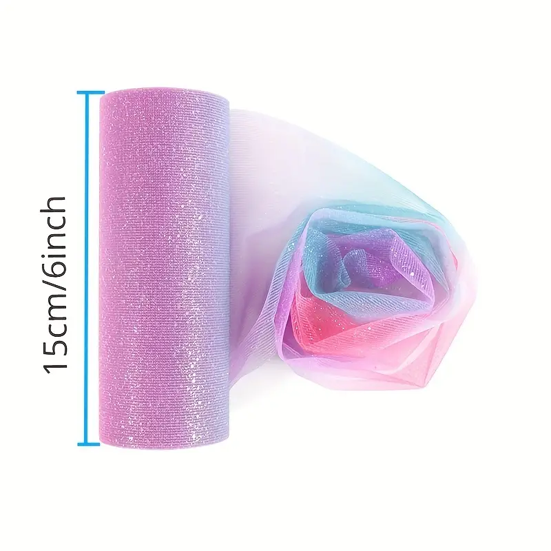 10yard Rainbow Glitter Tulle Roll Sequin Crystal - Temu