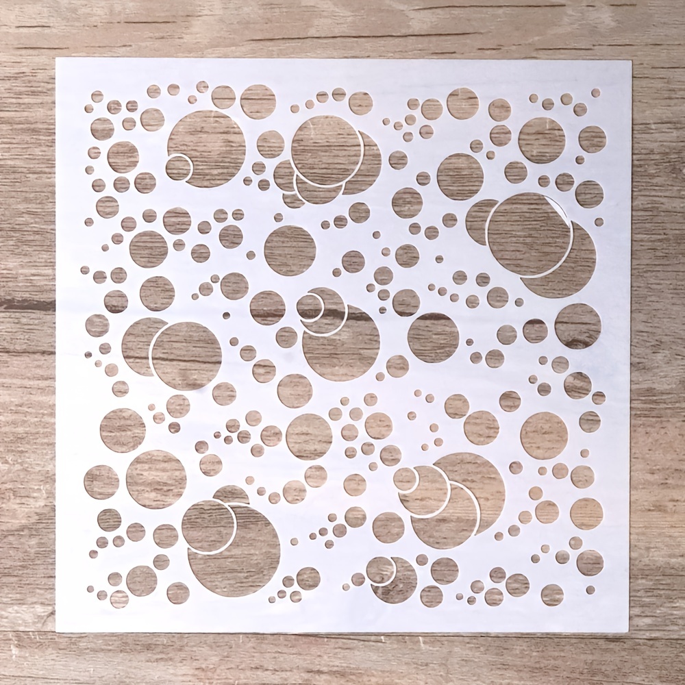 

5.12*5.12 Inch Decorative Geometry Stencil Template Painting Stencils For Diy Crafts Scrapbooking Painting On Wood, Canvas, Floor, Cake And Tile