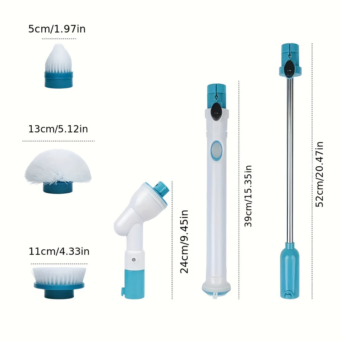 Electric Cleaning Brush Wireless Rotatable Multifunctional Wash