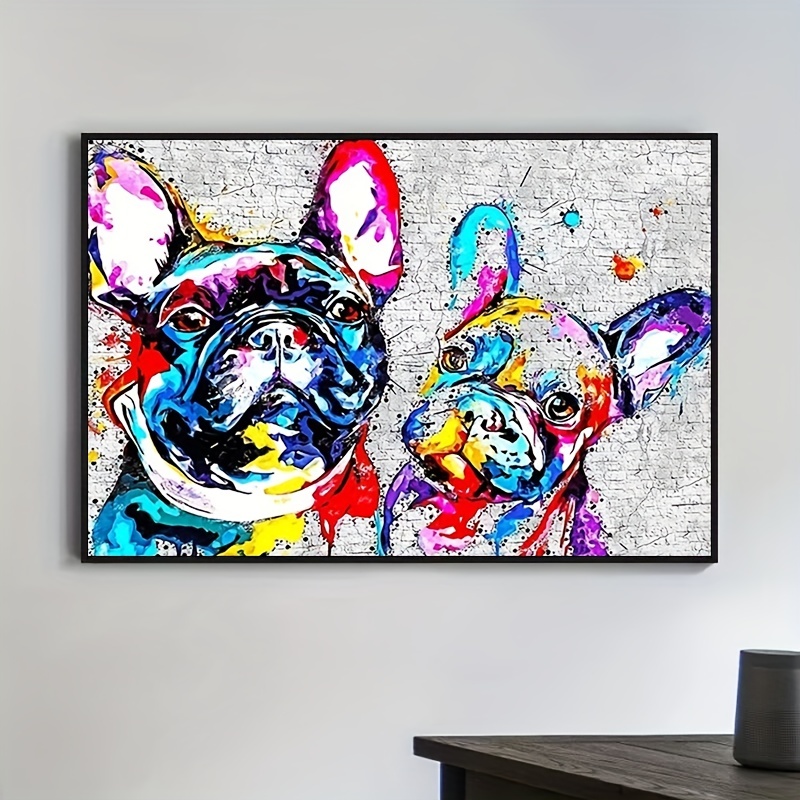 French bulldog best sale canvas painting