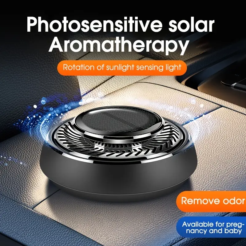 Solar Car Aromatherapy Automatic Rotation Solid Automotive - Temu