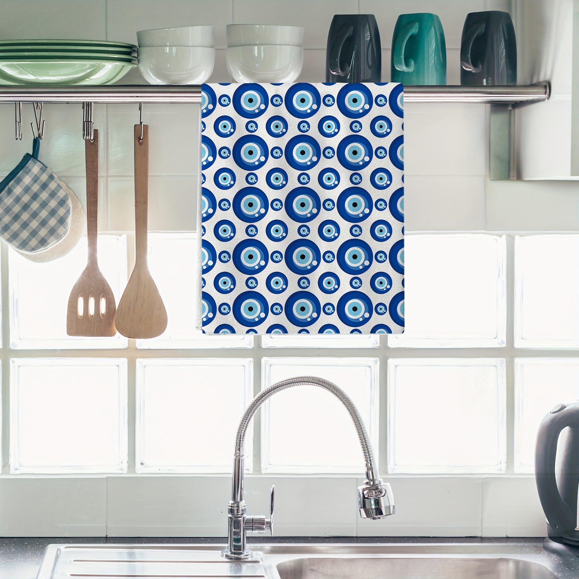 Geometry, Kitchen, Set Of 2 Geometry Kitchen Towels New