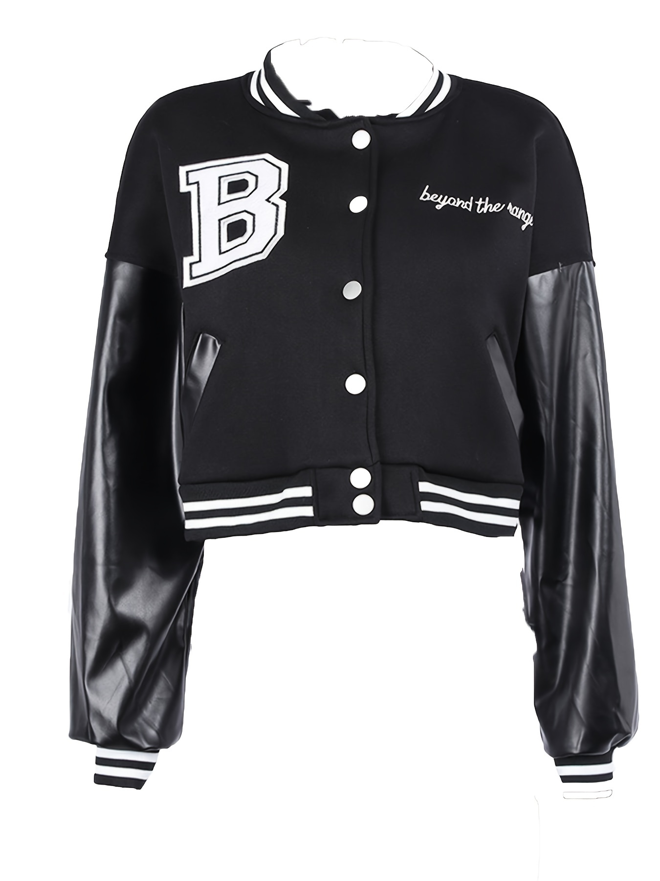 Baseball Jacket - Black/color-block - Ladies