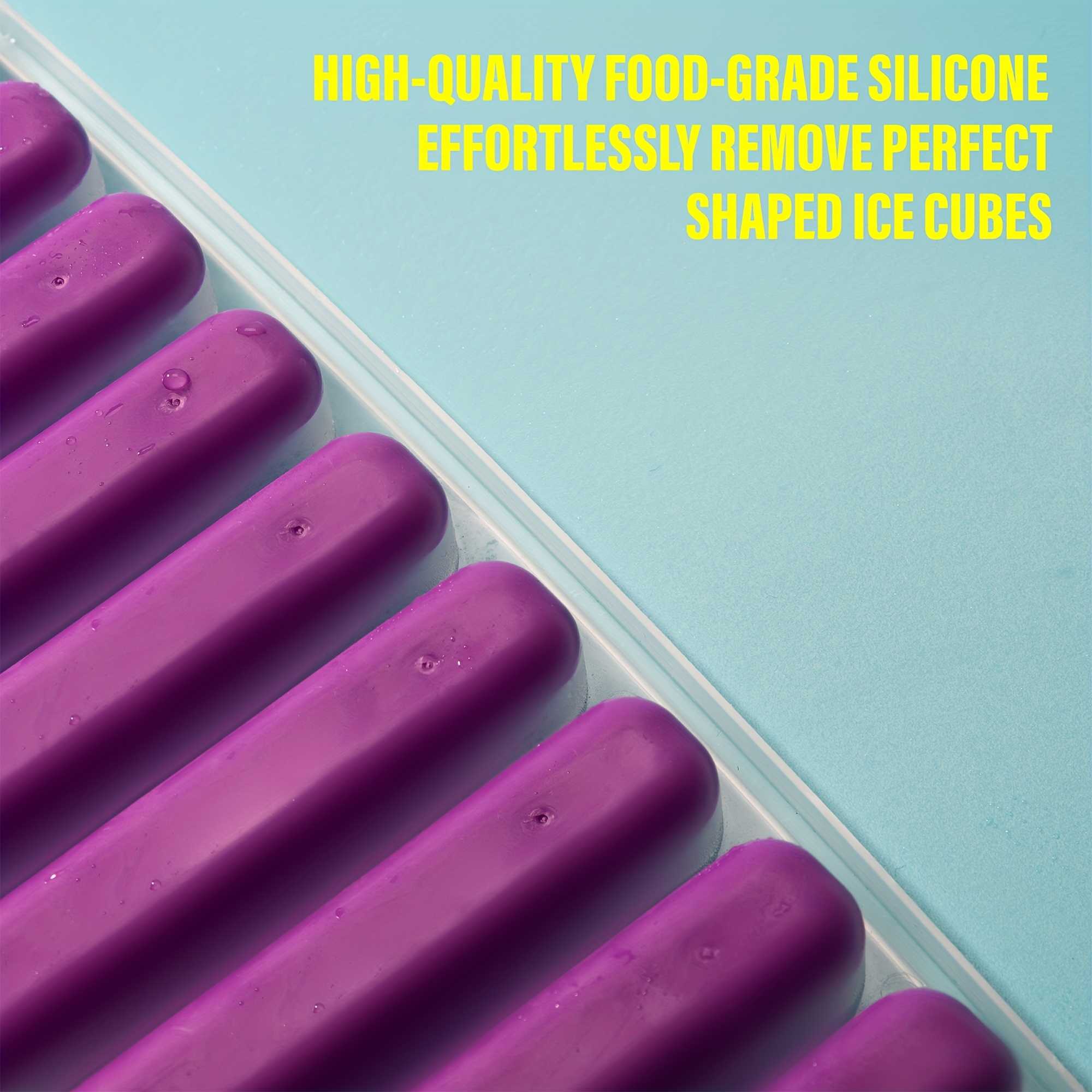 Silicone Narrow Ice Stick Cube Trays With Easy Push And Pop Out