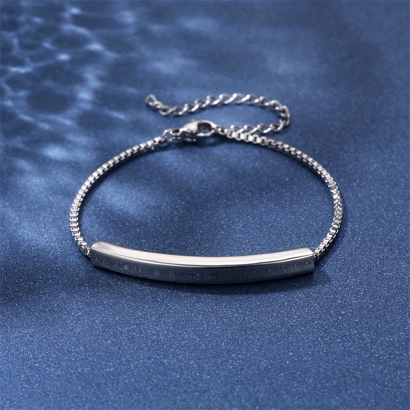 Custom Engraved Stainless Steel Couple Bracelet