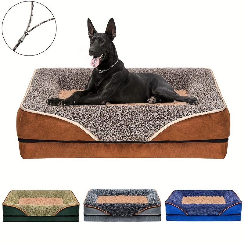 Washable Dog Bed Large Dogs Waterproof Lining Non skid - Temu
