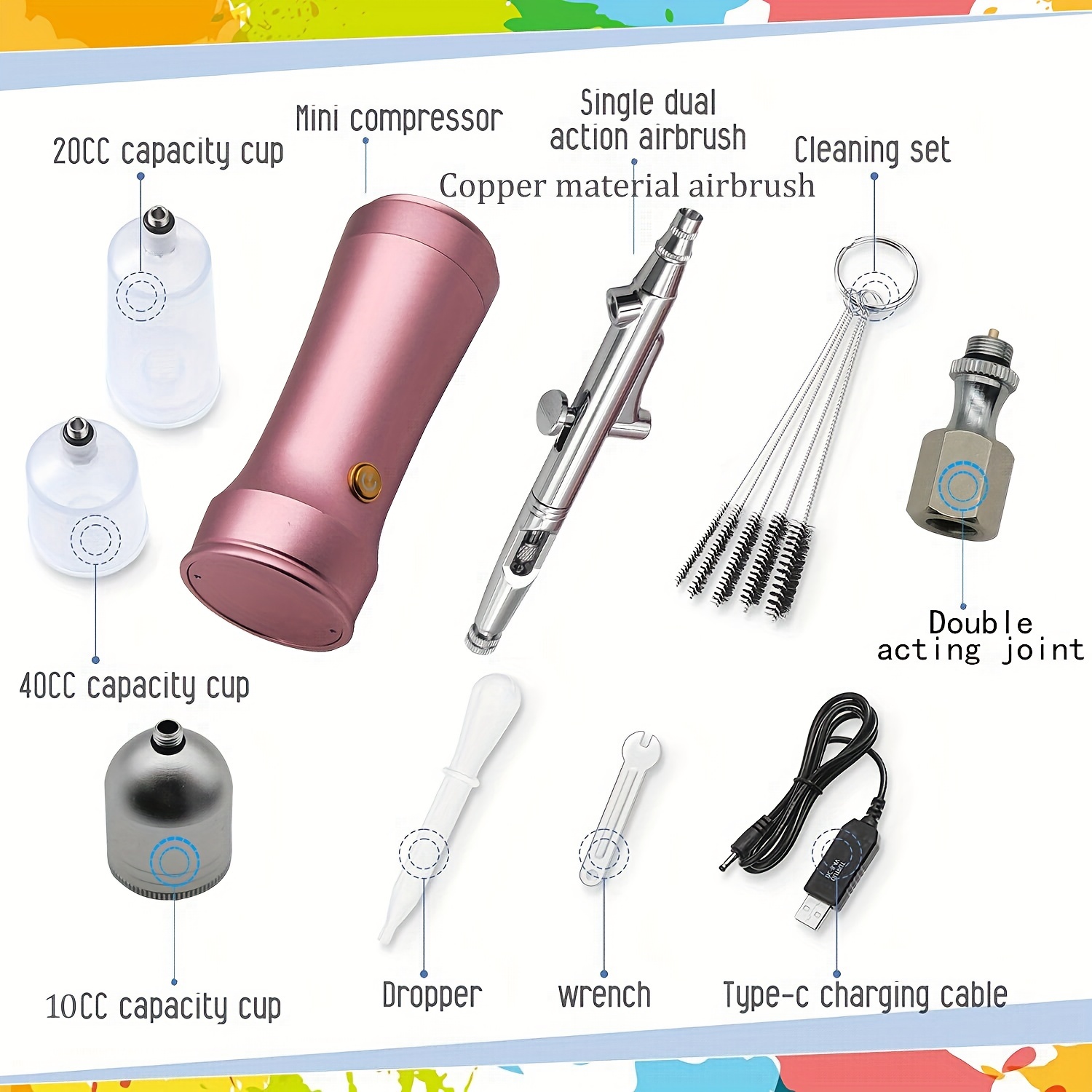  TIQTAK Cake Airbrush Kit with Compressor Cordless
