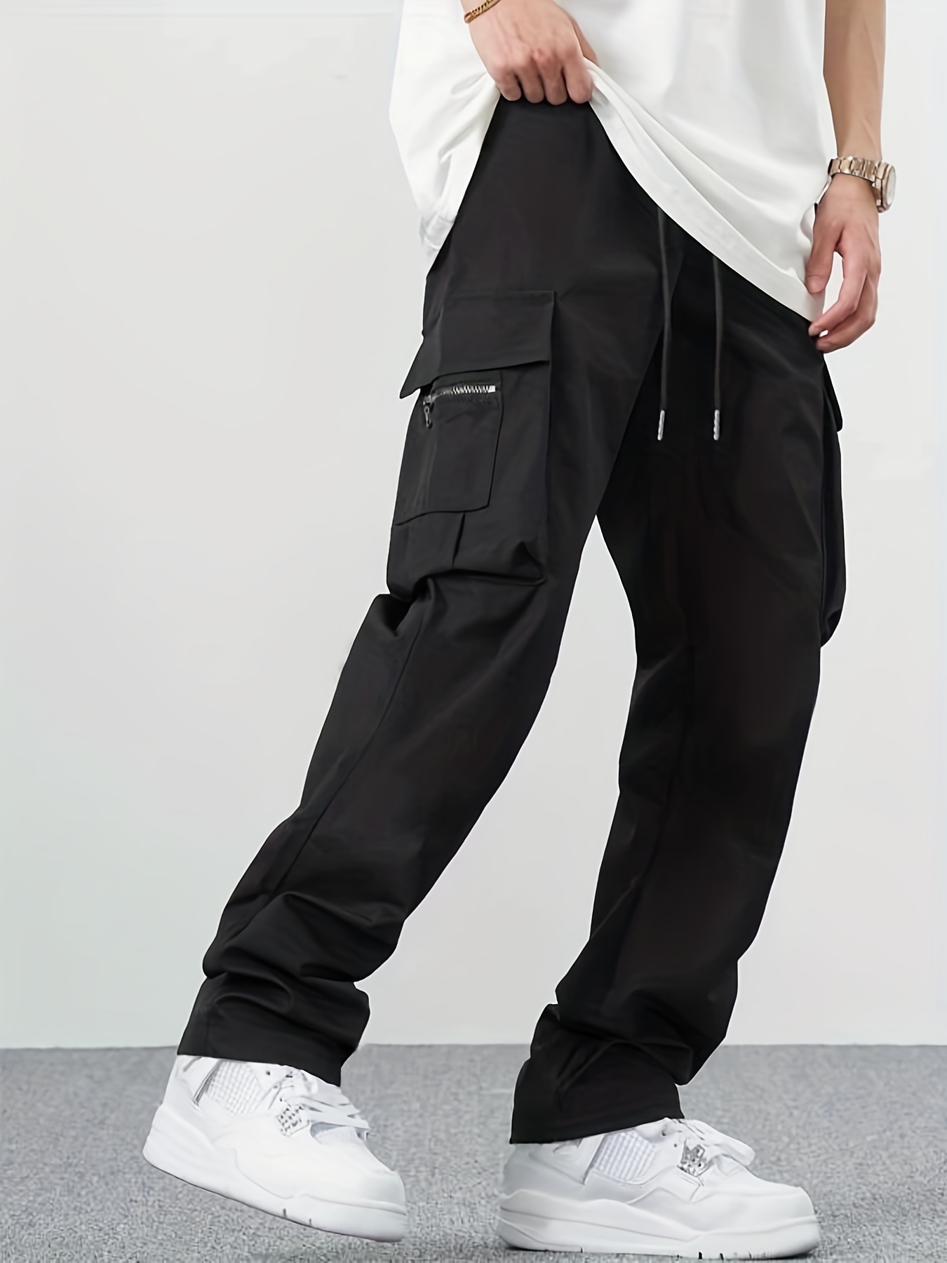 Classic Design Multi Flap Pockets Cargo Pants Men's Casual - Temu