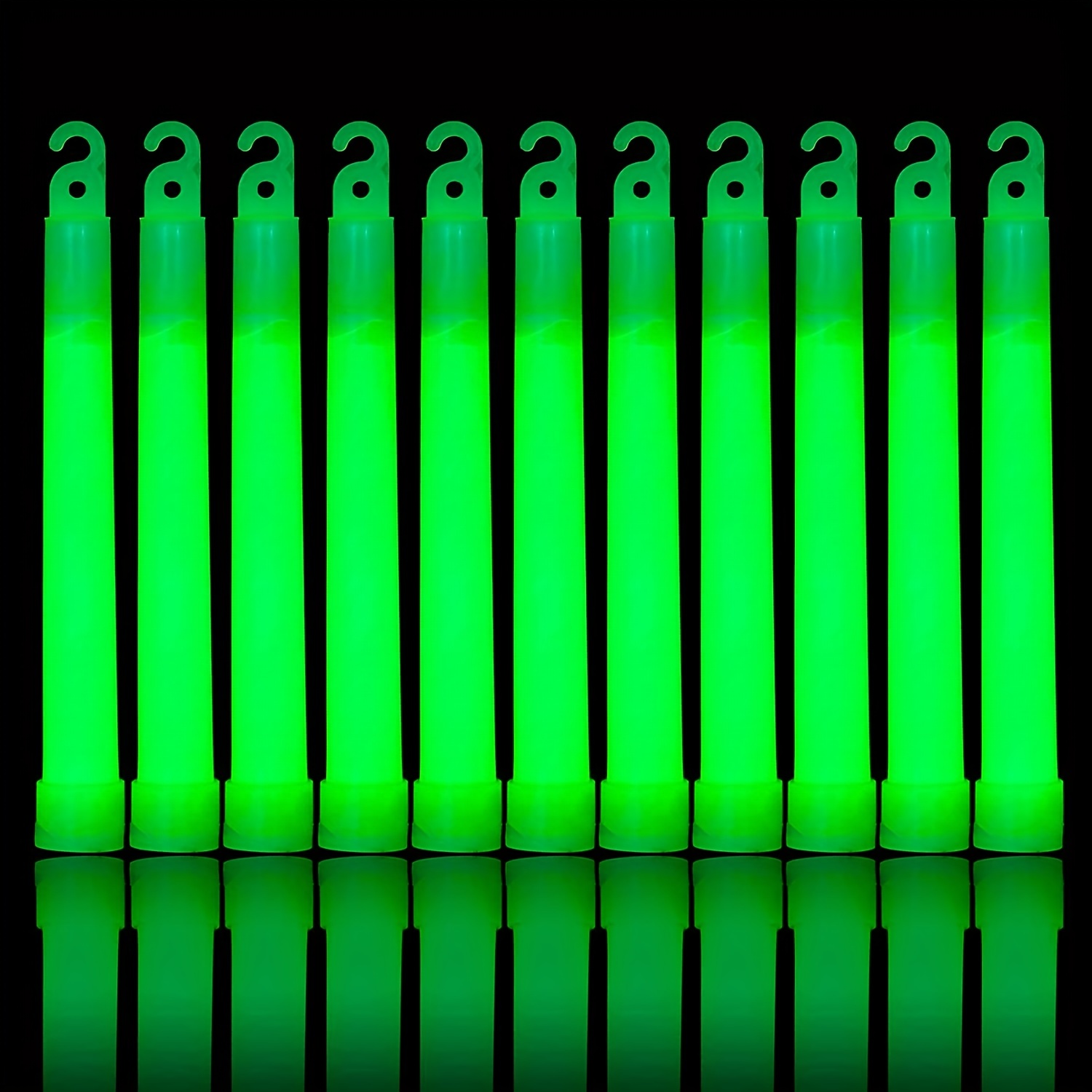  32 Ultra Bright 6 Inch Large Green Glow Sticks - Chem Lights  Sticks with 12 Hour Duration - Camping Glow Sticks, Emergency Glow Sticks  For Storms Blackouts - Glowsticks for Parties