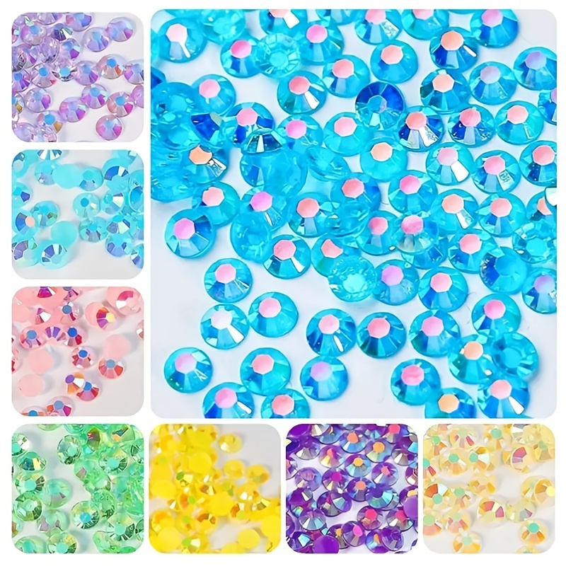 Round Flat Back Nail Art Rhinestones colorful Nail Art - Temu