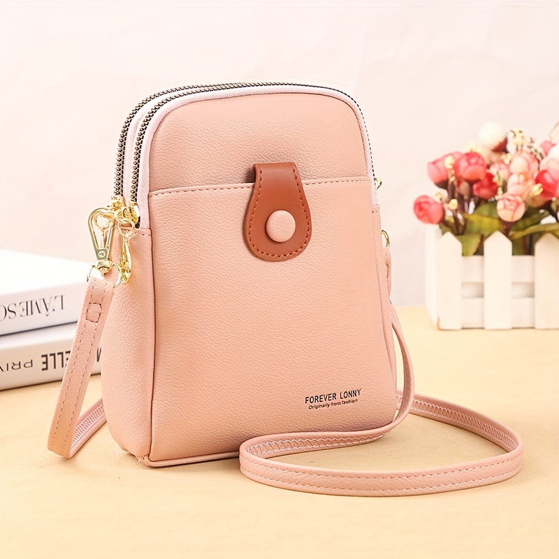 Minimalist Colorblock Bucket Bag, All-match Turn-lock Shoulder Bag