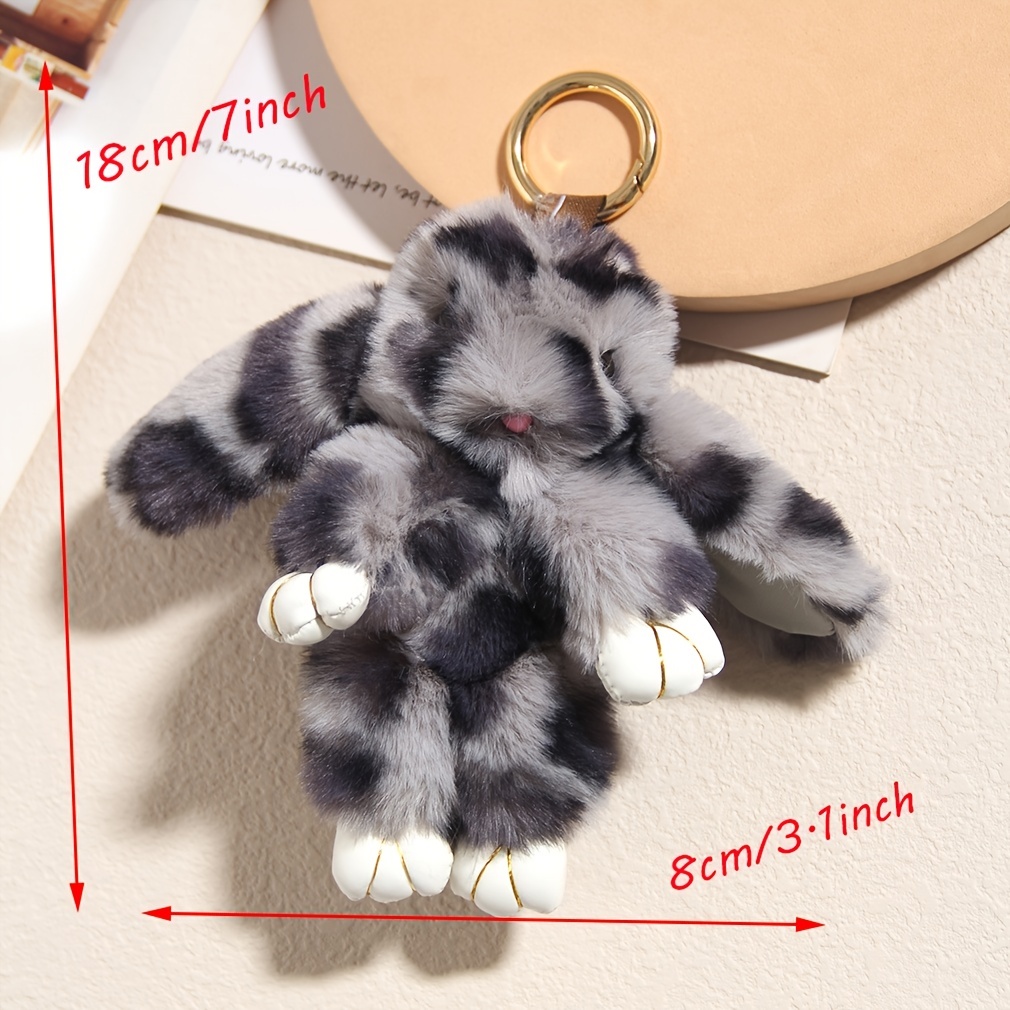 Rabbit Fur Keychain