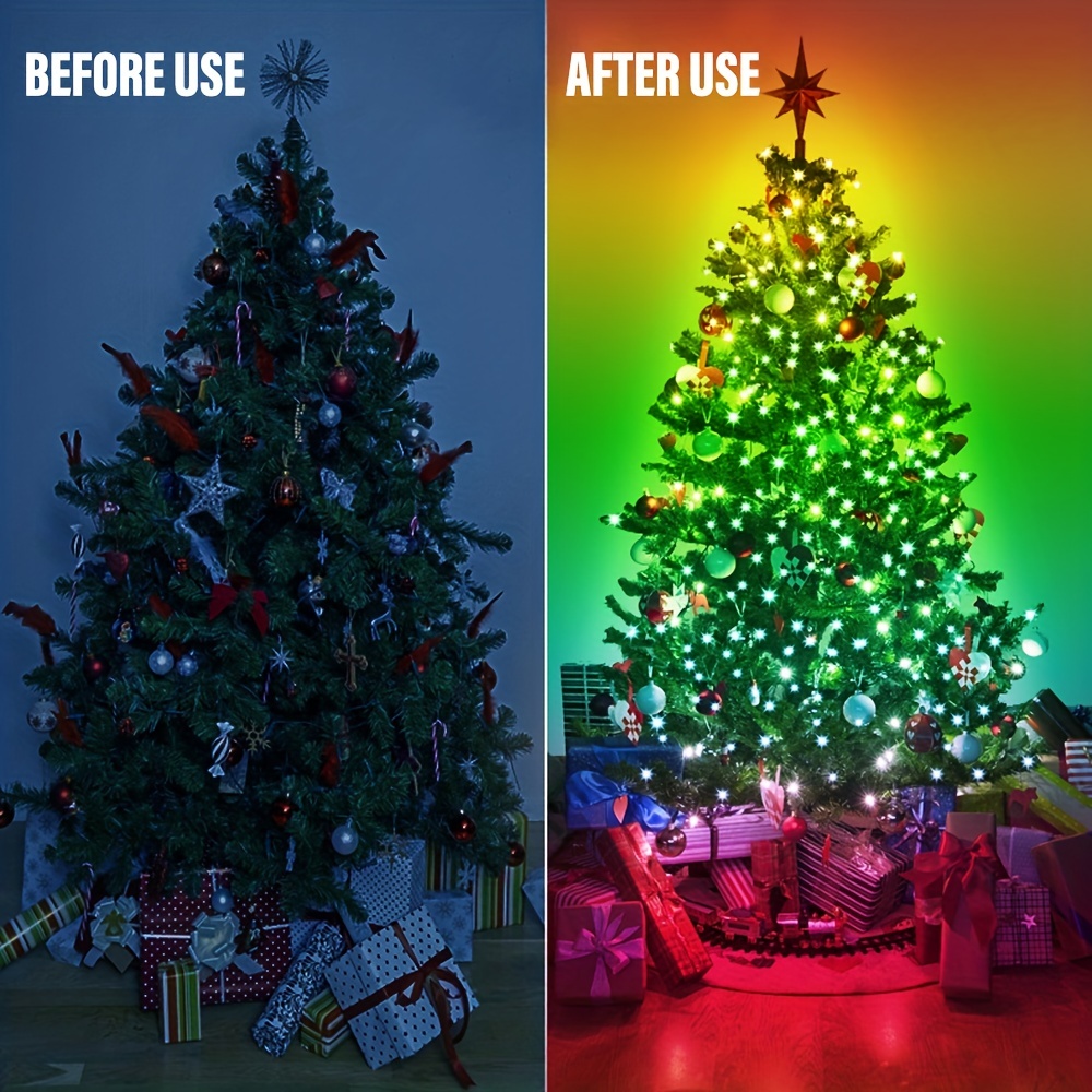 Christmas Rgbic String Light Smart Wireless Led Garlands Usb - Temu