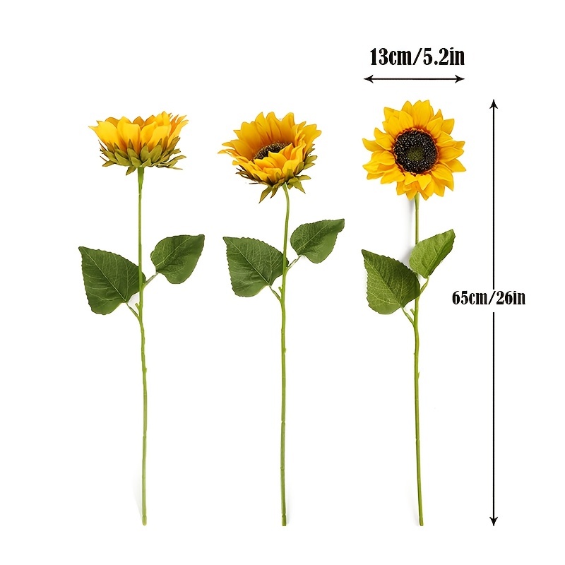 Artificial Sunflowers Premium Oxidation Resistance - Temu