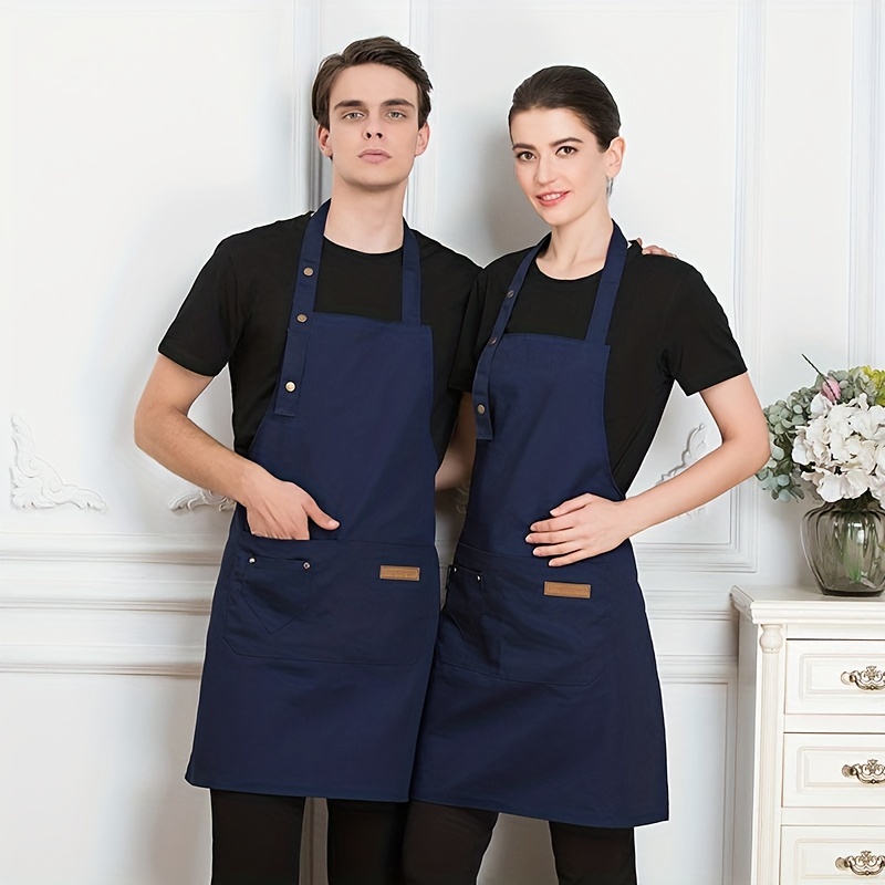 Waterproof Adjustable Suspenders Apron Restaurant Waiter Work Clothes