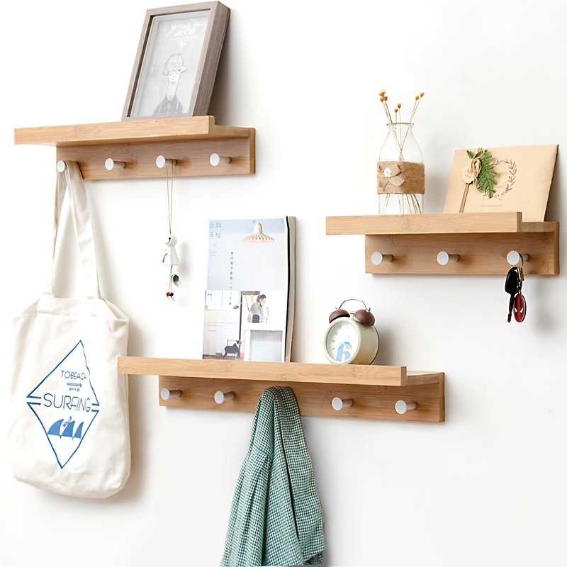 Multi functional Floating Shelves 5 Hooks Organizing - Temu Canada