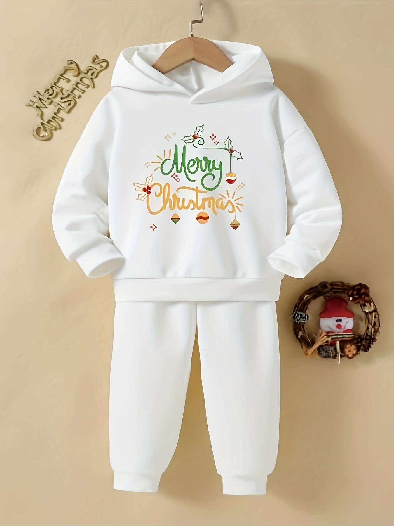 Boy's Christmas Style Outfit, Sweatshirt/hoodie & Jogger Pants Set, Bear  Pattern Kid's Clothes For Spring Fall - Temu Belgium