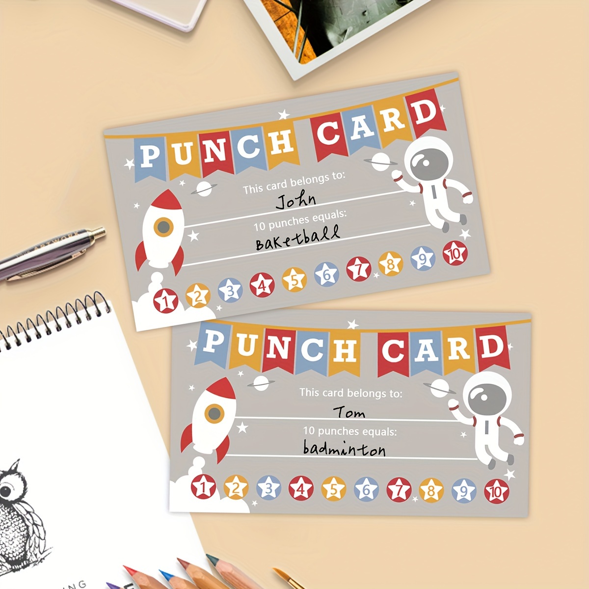 Punch Cards Cool Encouragement Cards Incentive Reward Card - Temu