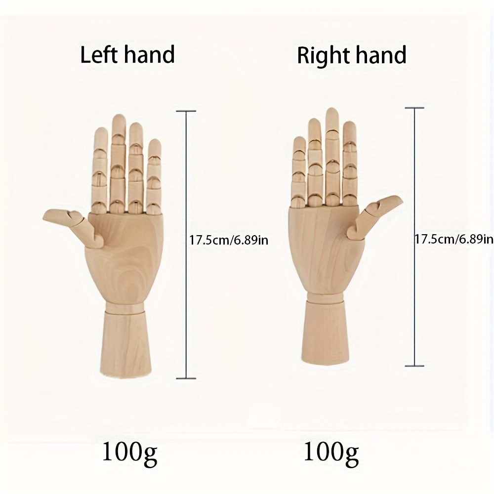 CM 7 Wooden Articulated Figure Manikin Hand Artist Drawing Hand Model for  Drawing Sketching Painting (Left Hand)