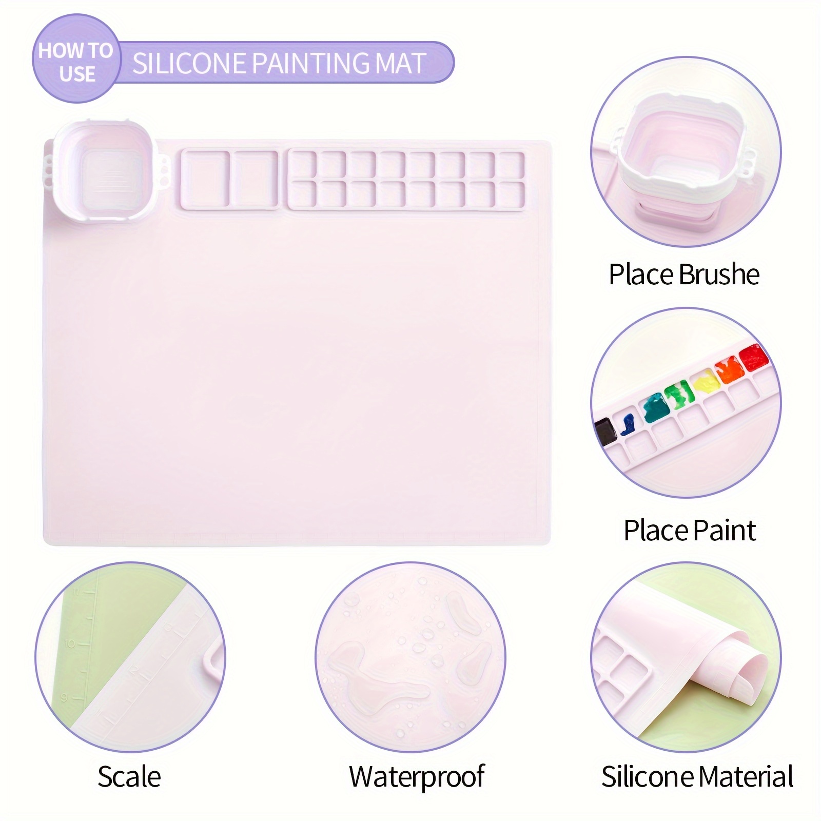 Silicone Painting Mat Students' Clay Tool Silicone Art Mat Board Oil  Painting Diy Graffiti Silicone Painting Mat - Temu New Zealand