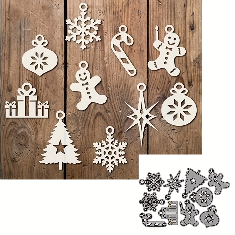 Christmas Elements Metal Die Cuts For Card Making Cutting - Temu