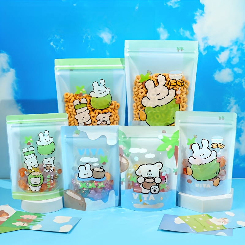 Food Storage Bags Cute Cartoon Food Packaging Bag Reusable - Temu