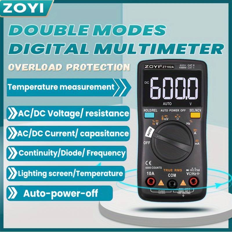 Portable Digital Multimeter Volt Meter Ohmmeter Ohm Volt Amp Test