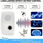 2pcs double horn enhanced ultrasonic insect repellent kills mosquitoes mice cockroaches spiders more details 8