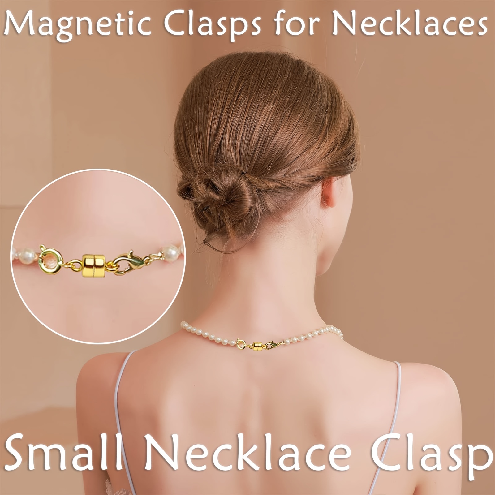 Magnetic Necklace Clasps And Closures Golden And Silver - Temu