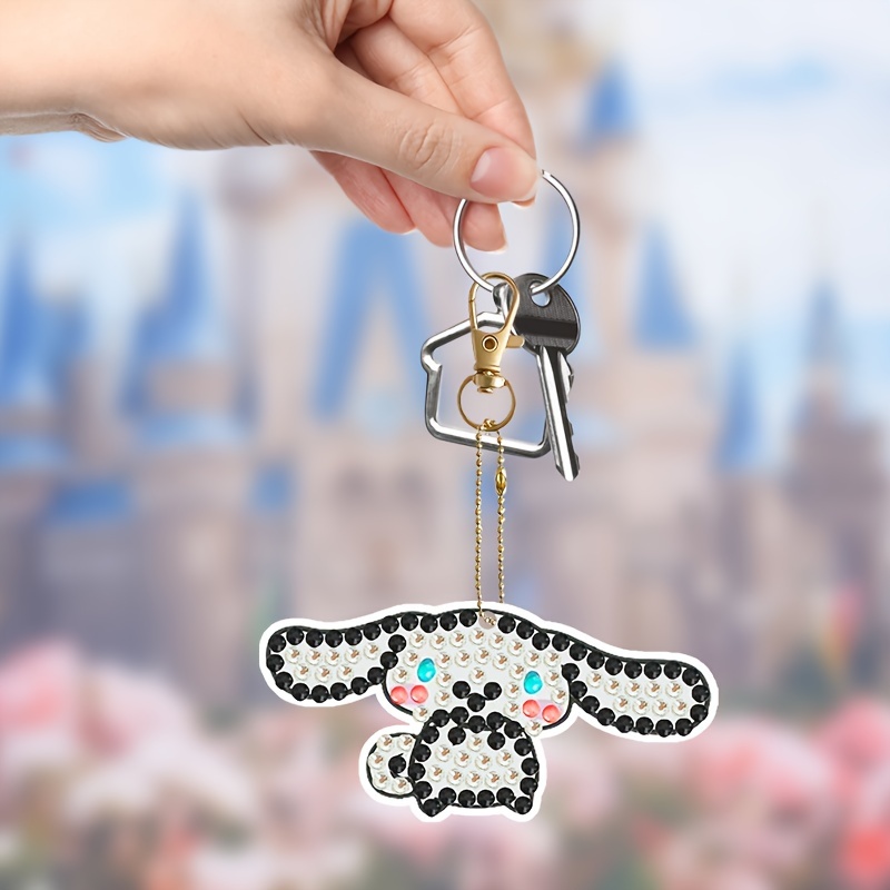6pcs Sanrio Hello Kitty, Kuromi, My Melody, Cinnamoroll DIY Diamond  Painting Keychain Pendant Bright Diamond Dot Diamond Painting Small Gift