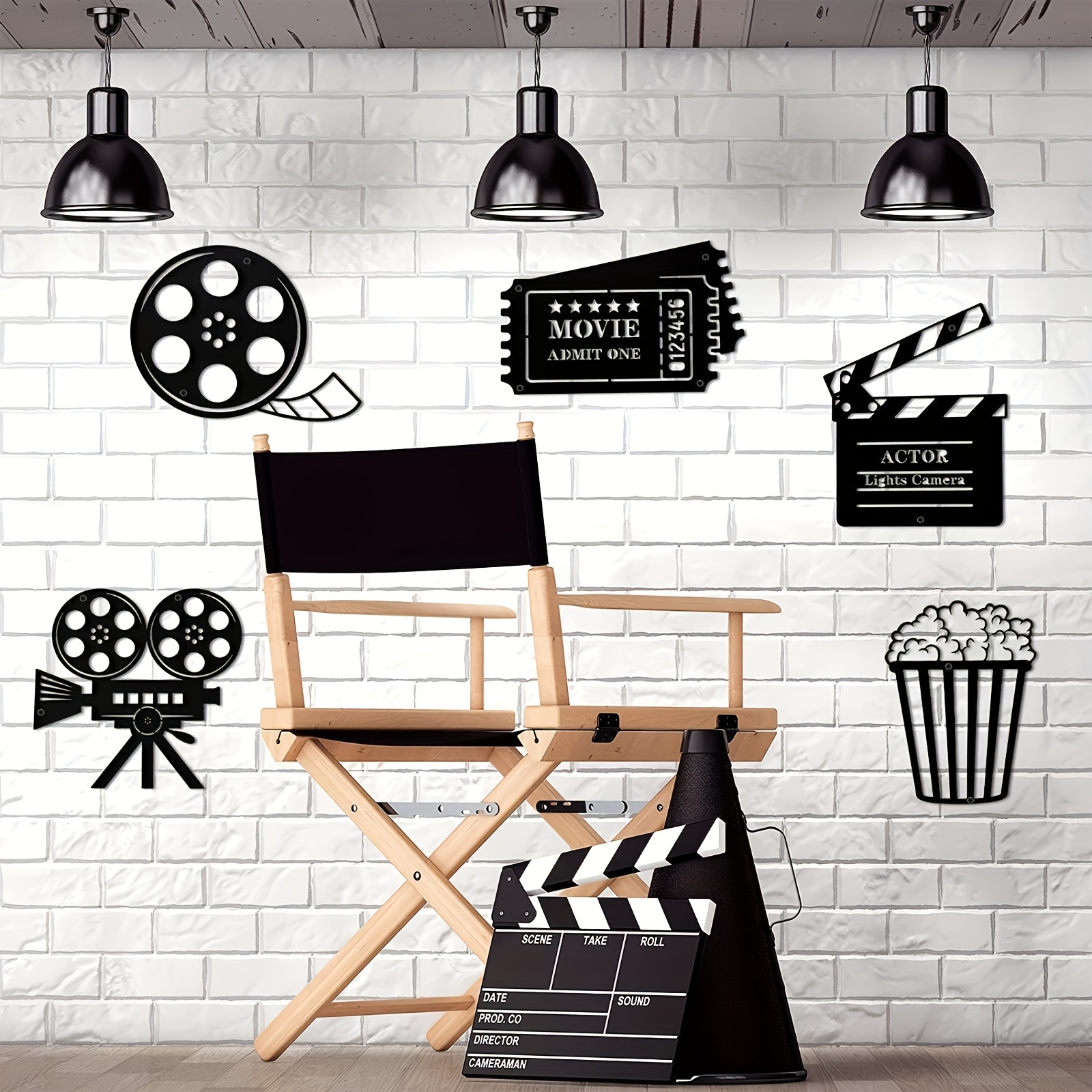 Movie Prop Film Strip Wall Decal Removable Wall Sticker Movie Room wall  decor Home Theater wall art mural HJ595