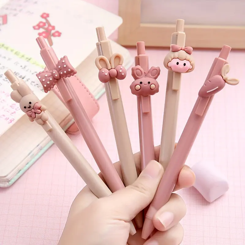 Cute Rabbit Girls Retractable Ballpoint Pen For Girls - Temu