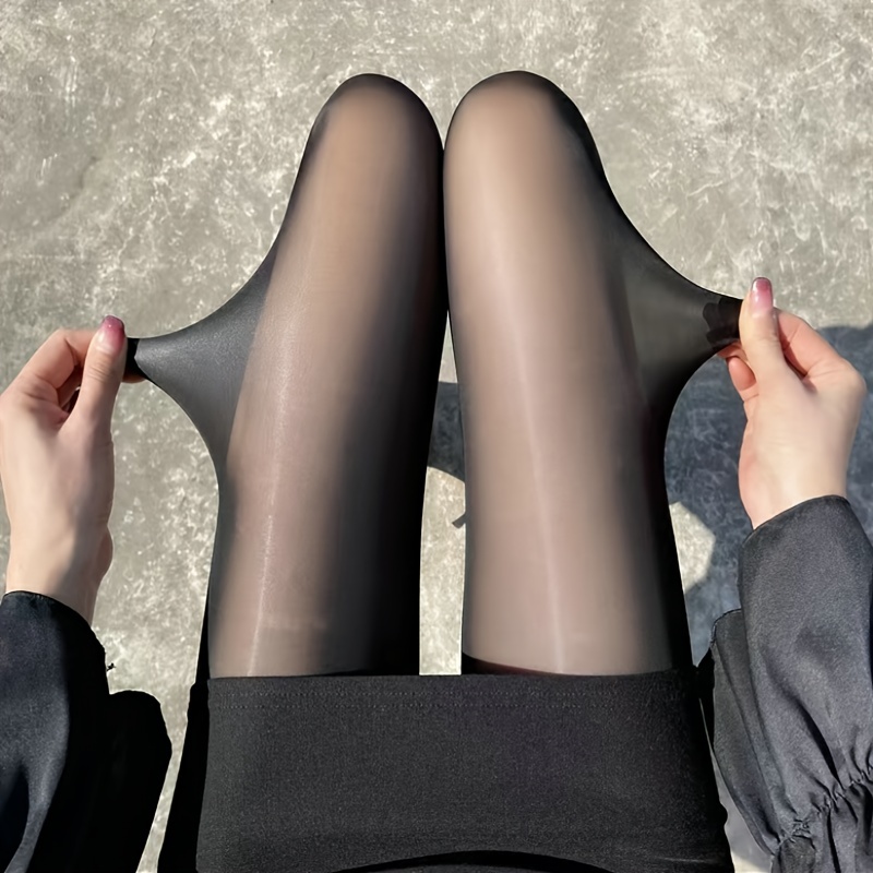 Thin Sheer Tights Sexy High Waist Slim Fit Footed Pantyhose - Temu